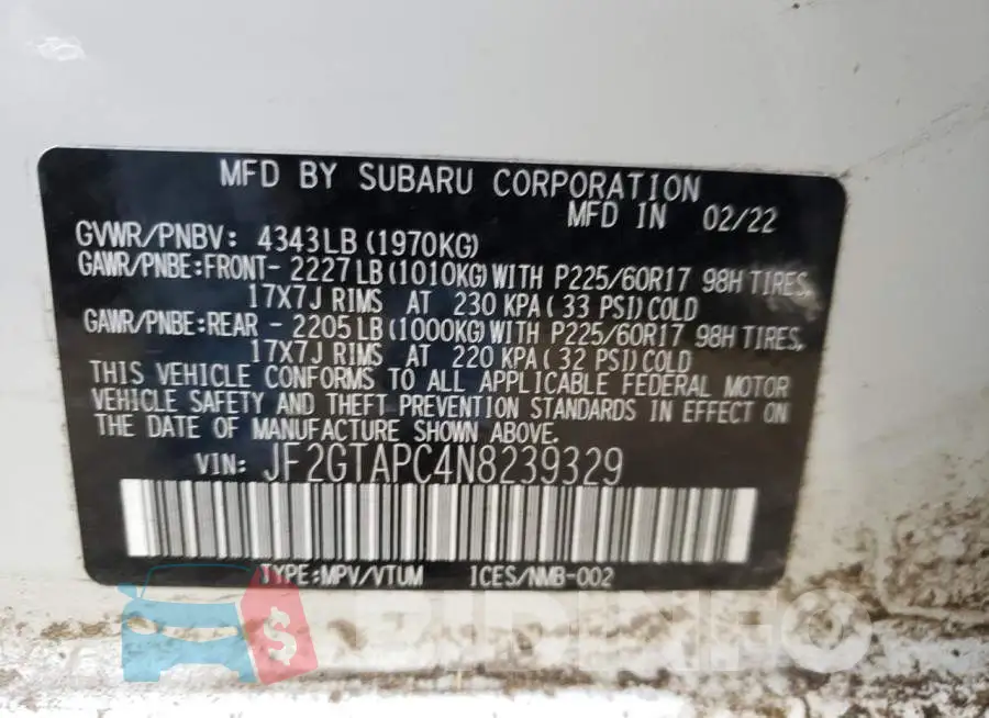 JF2GTAPC4N8239329 Photo# 10
