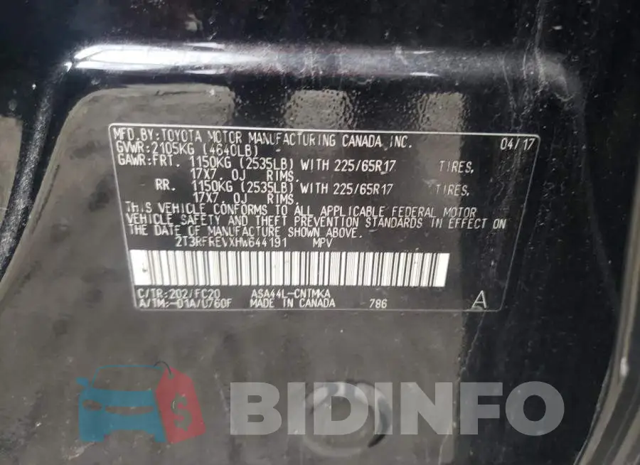 2T3RFREVXHW644191 Photo# 10