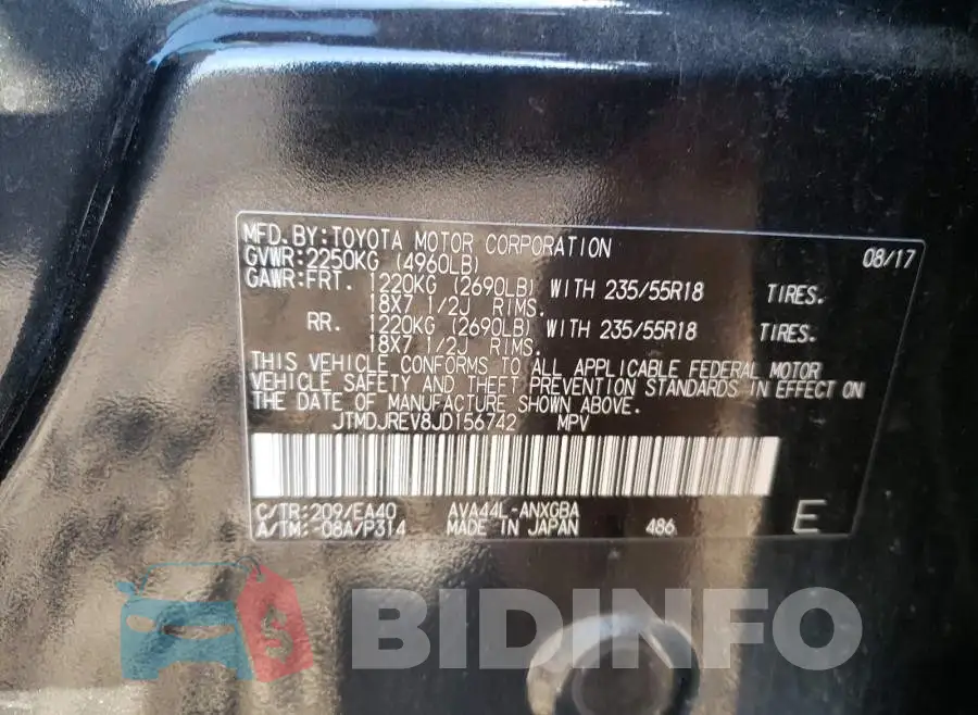 JTMDJREV8JD156742 Photo# 10