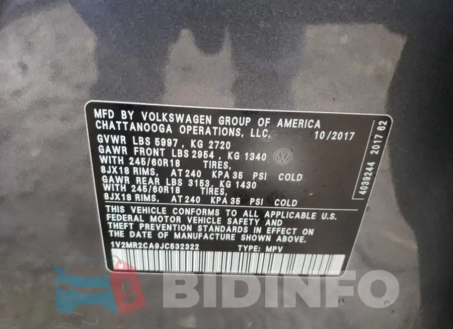 1V2MR2CA9JC532322 Photo# 10