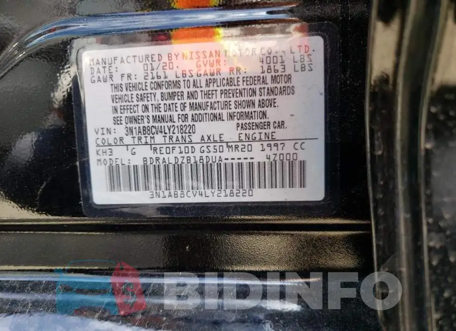 3N1AB8CV4LY218220 Photo# 10