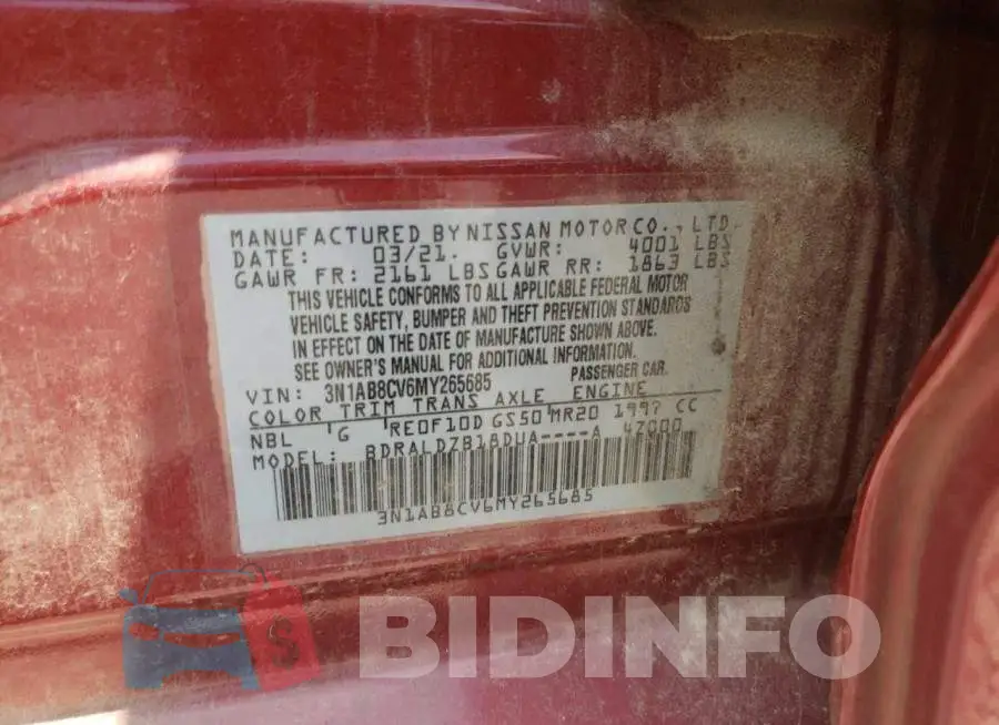 3N1AB8CV6MY265685 Photo# 9