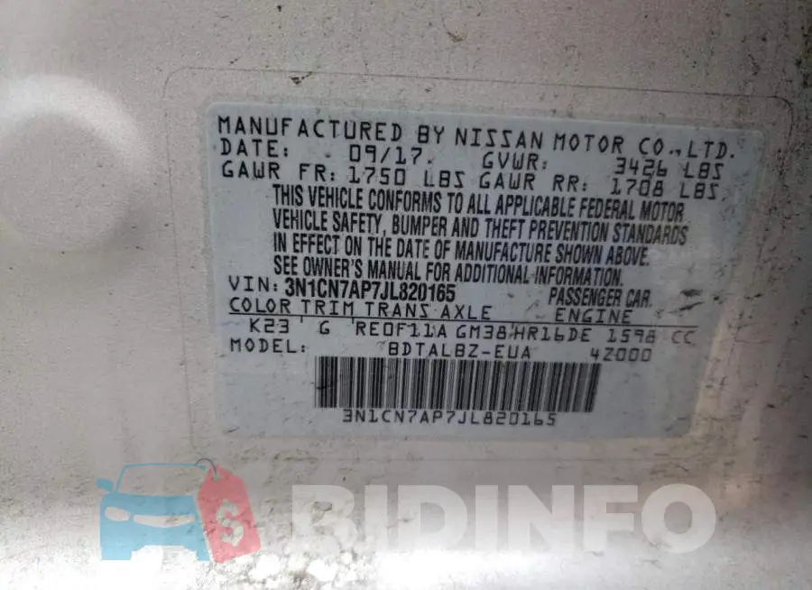 3N1CN7AP7JL820165 Photo# 10