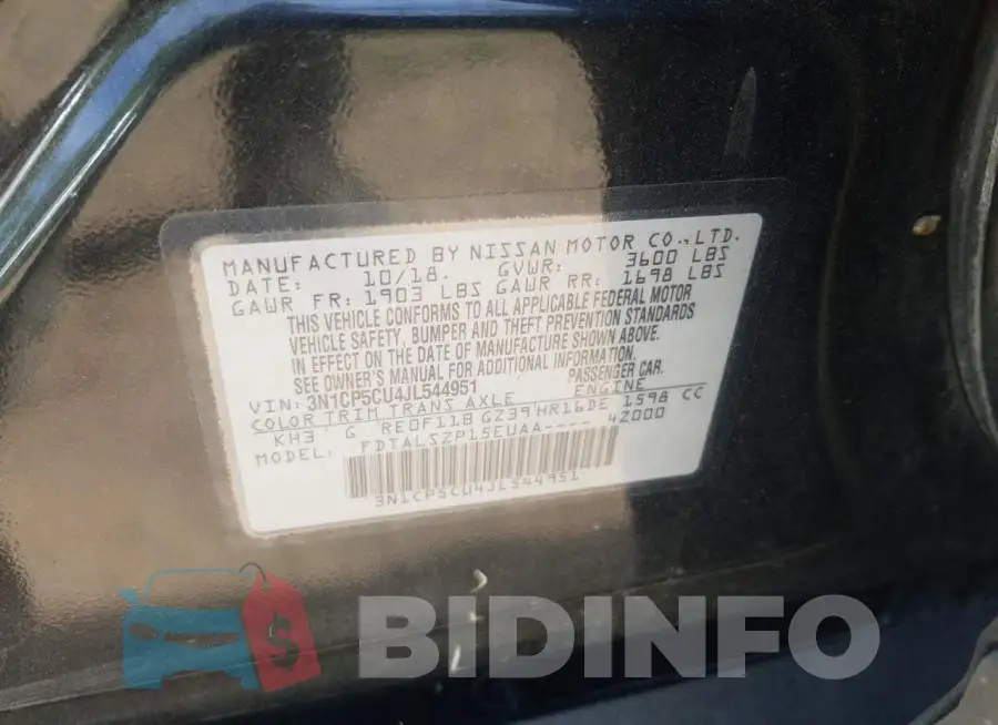 3N1CP5CU4JL544951 Photo# 10