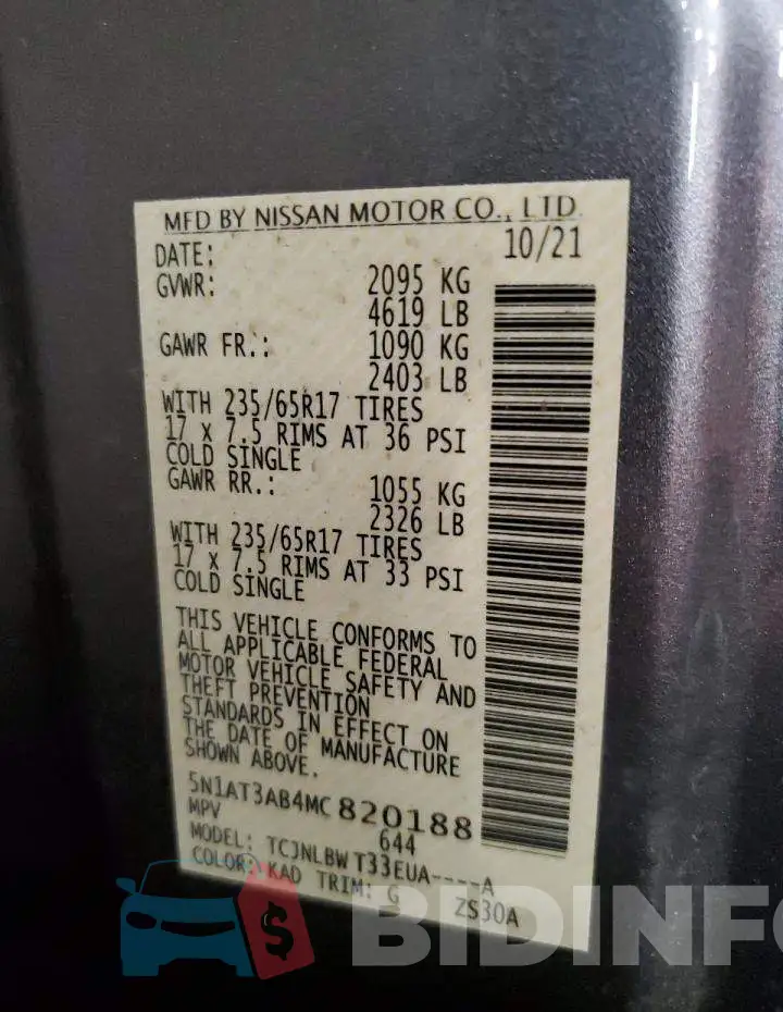 5N1AT3AB4MC820188 Photo# 10