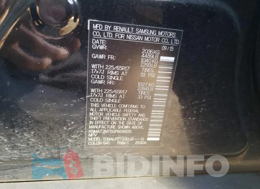 KNMAT2MT5GP604835 Photo# 10