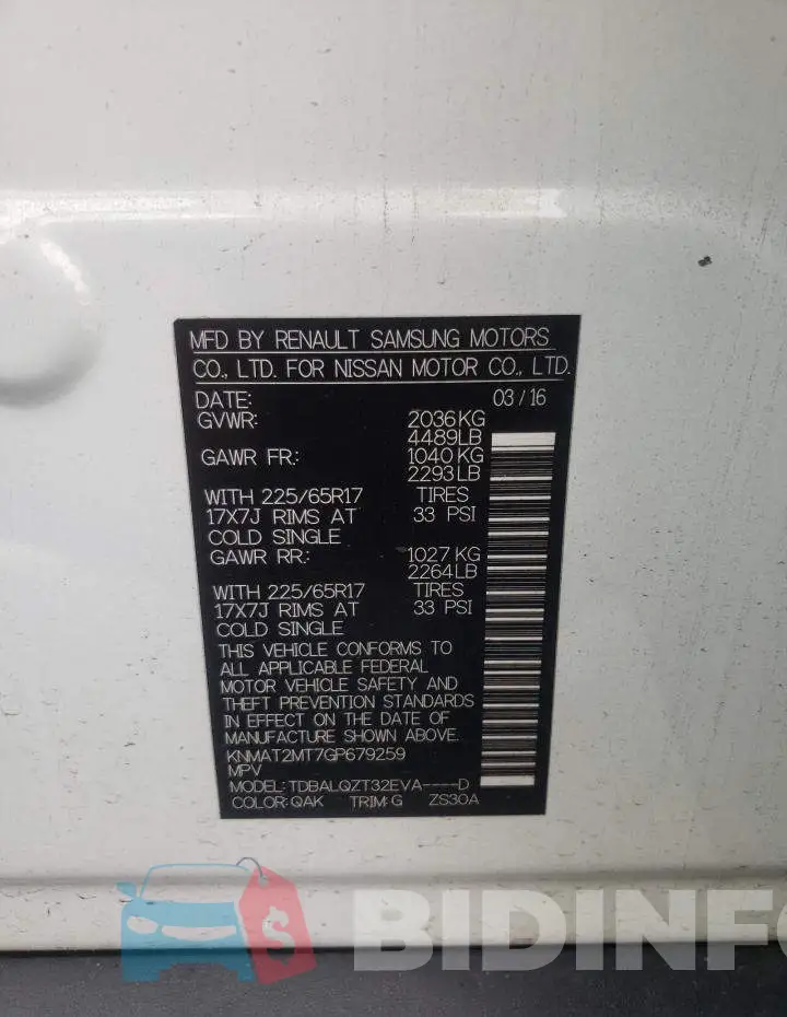 KNMAT2MT7GP679259 Photo# 10