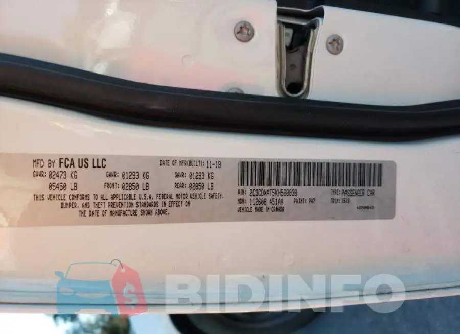 2C3CDXAT5KH568038 Photo# 10
