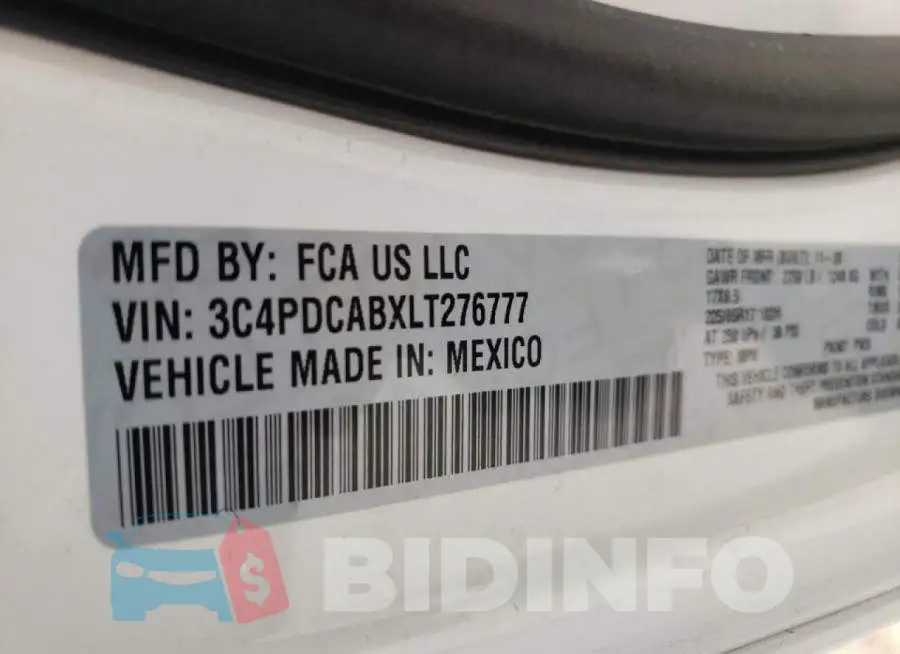 3C4PDCABXLT276777 Photo# 10