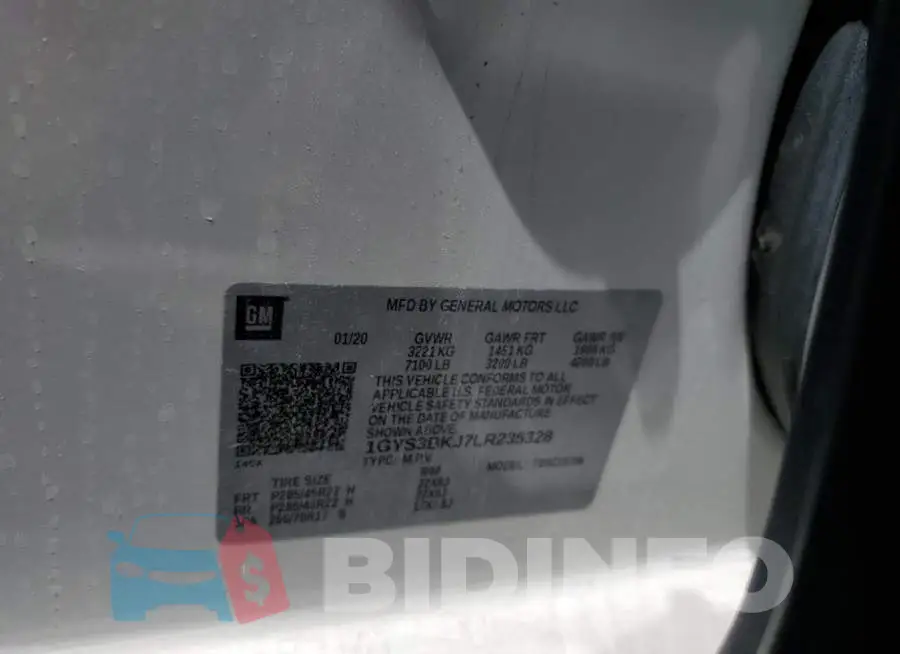 1GYS3BKJ7LR235328 Photo# 10
