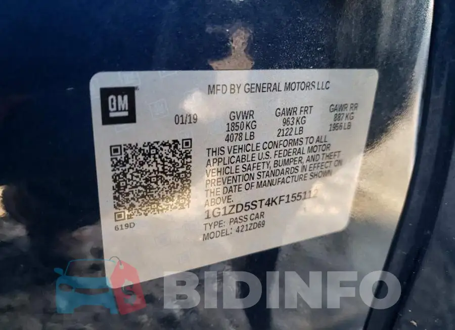 1G1ZD5ST4KF155112 Photo# 10