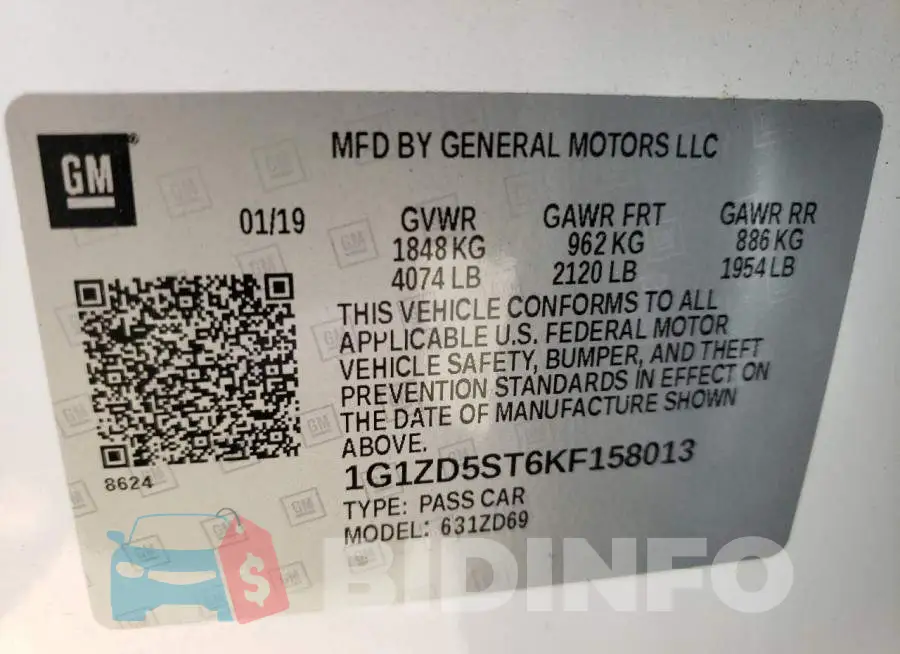 1G1ZD5ST6KF158013 Photo# 10