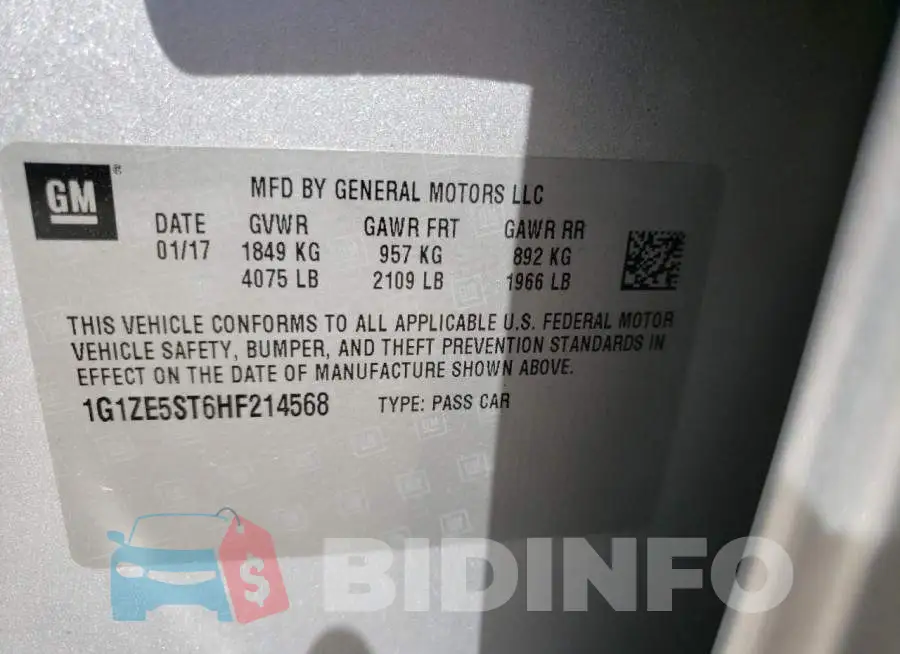 1G1ZE5ST6HF214568 Photo# 10