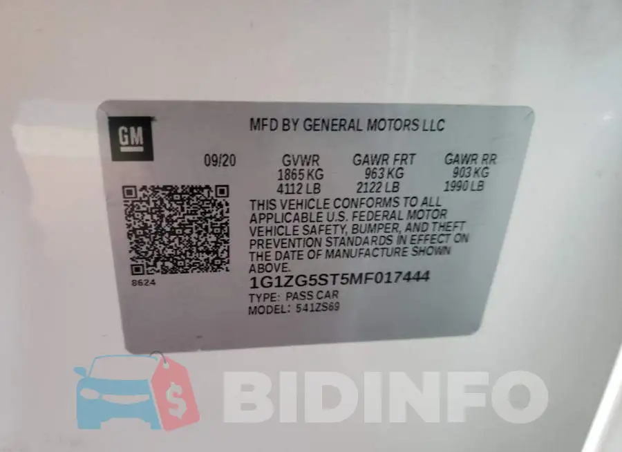 1G1ZG5ST5MF017444 Photo# 10