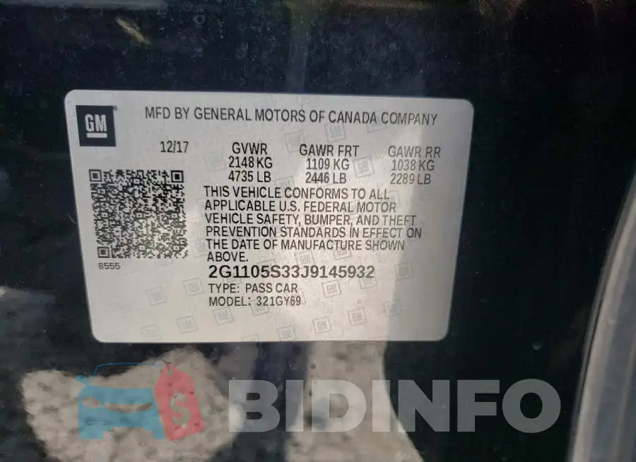 2G1105S33J9145932 Photo# 10