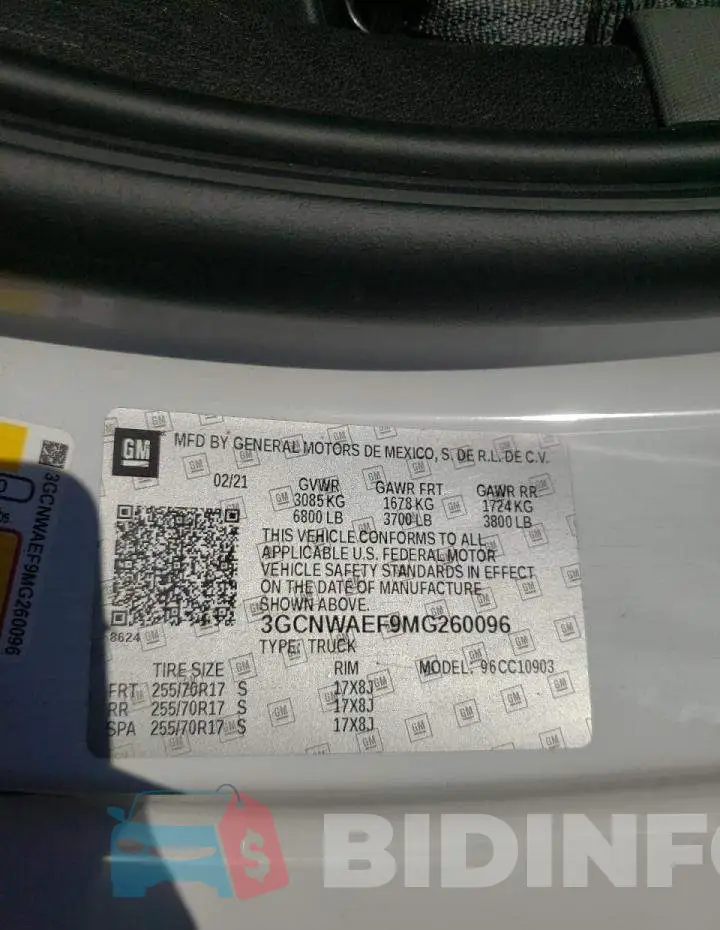 3GCNWAEF9MG260096 Photo# 10