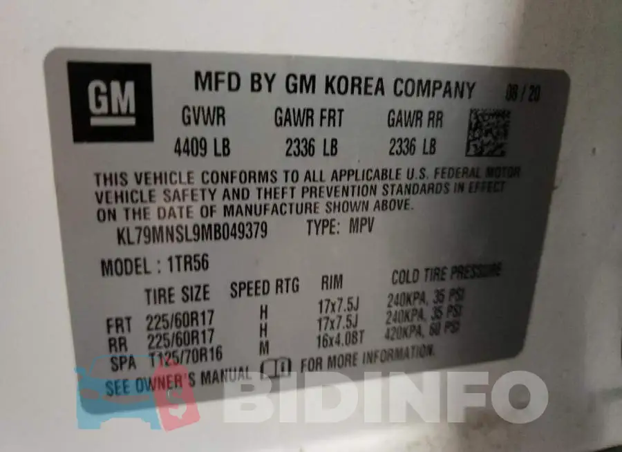 KL79MNSL9MB049379 Photo# 10