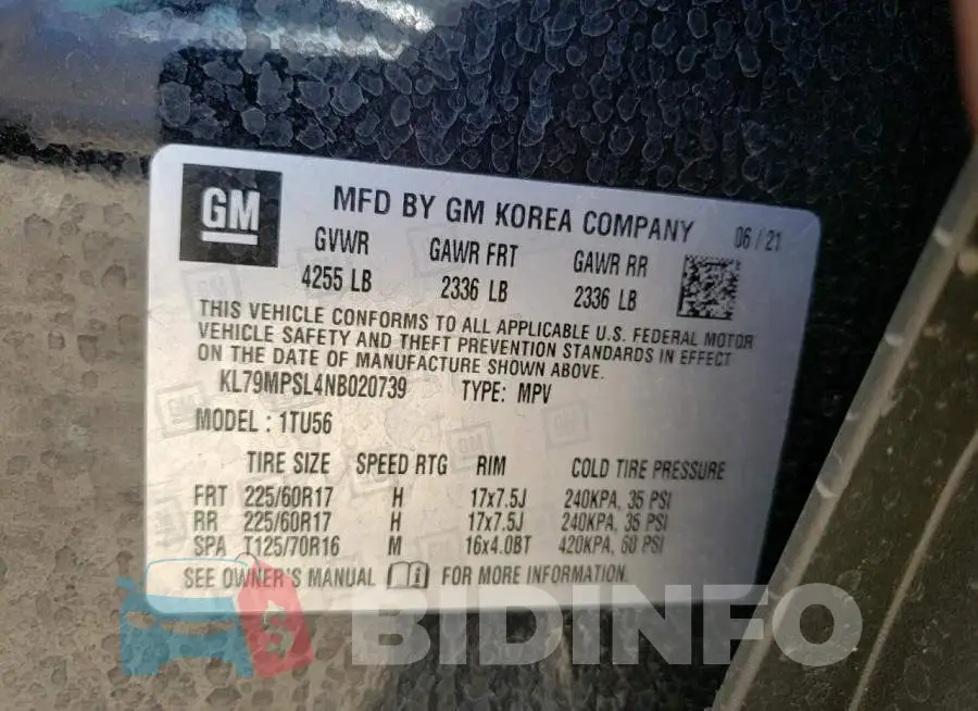 KL79MPSL4NB020739 Photo# 10