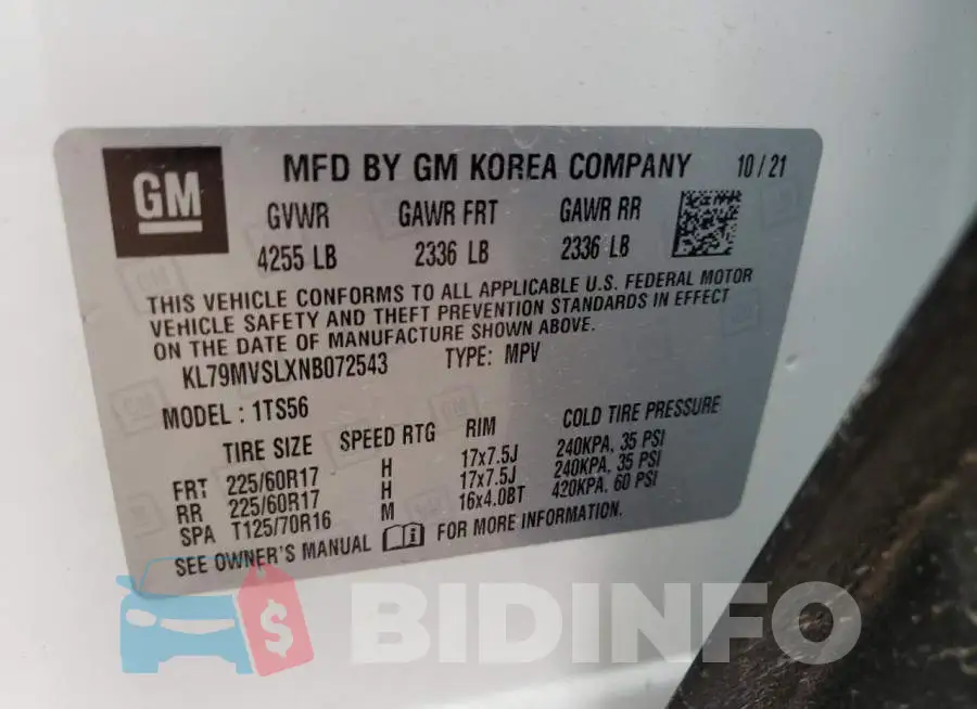 KL79MVSLXNB072543 Photo# 10