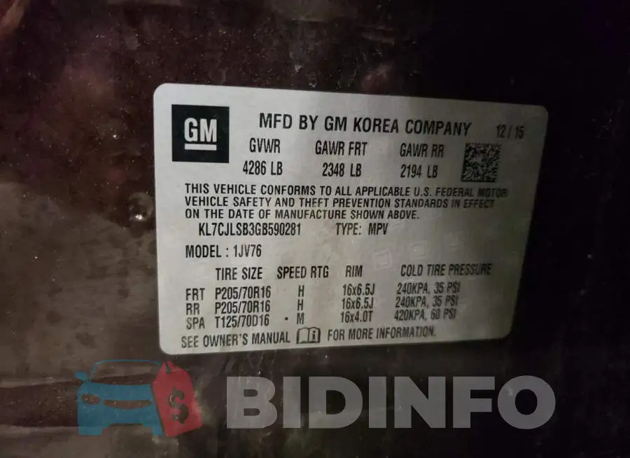 KL7CJLSB3GB590281 Photo# 10