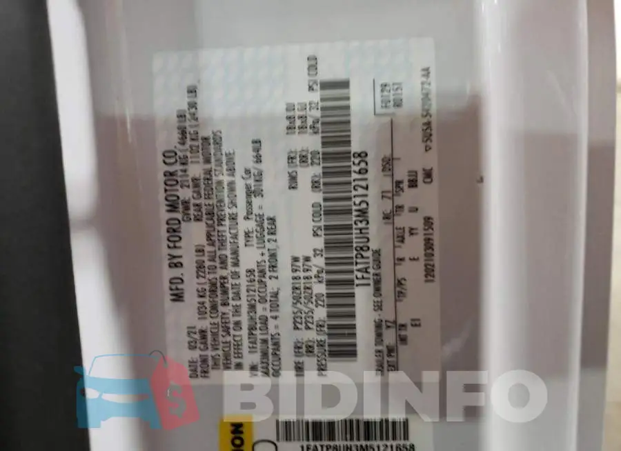 1FATP8UH3M5121658 Photo# 10