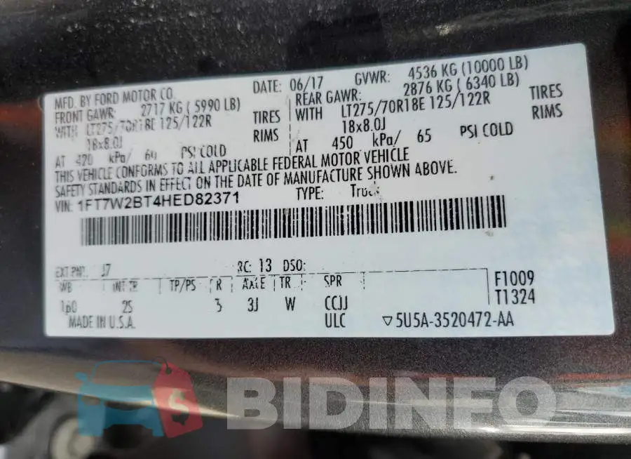 1FT7W2BT4HED82371 Photo# 10