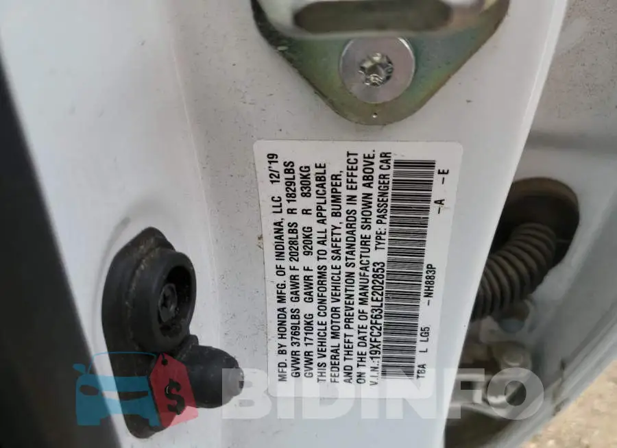 19XFC2F63LE202853 Photo# 10