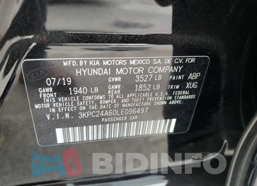 3KPC24A60LE096497 Photo# 10