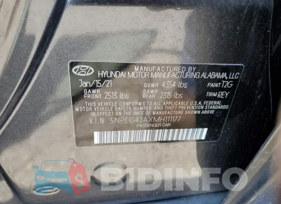 5NPEG4JAXMH111177 Photo# 10