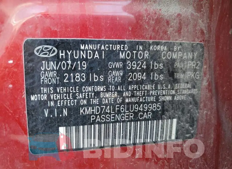 KMHD74LF6LU949985 Photo# 10