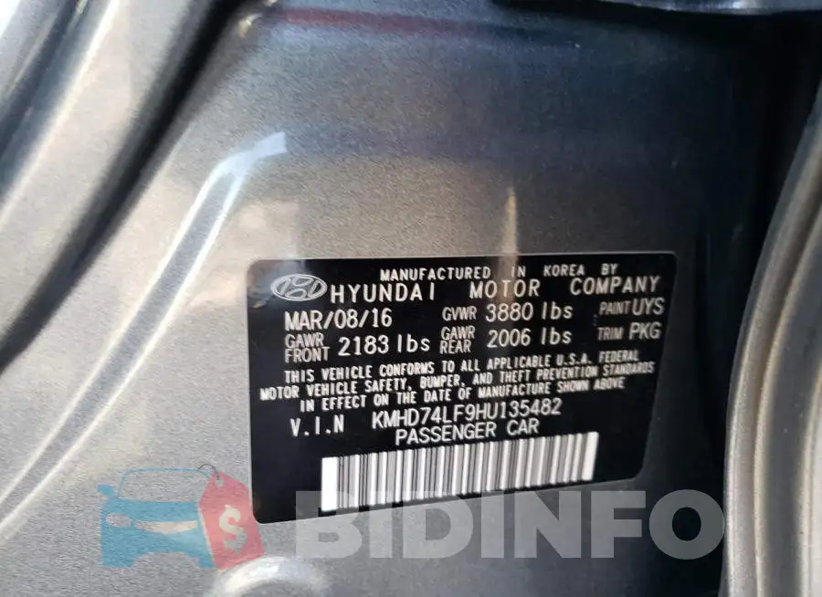 KMHD74LF9HU135482 Photo# 10