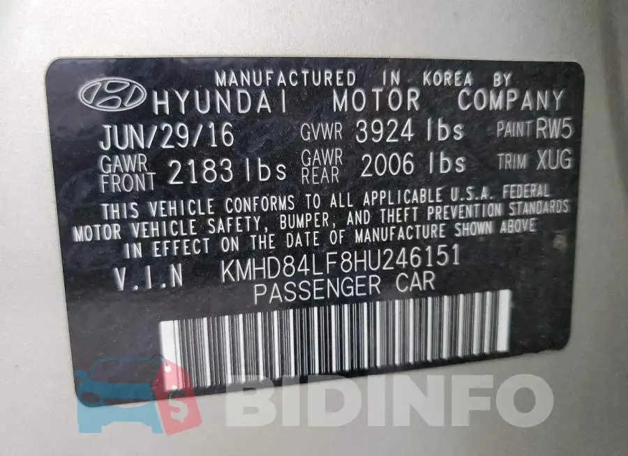 KMHD84LF8HU246151 Photo# 10