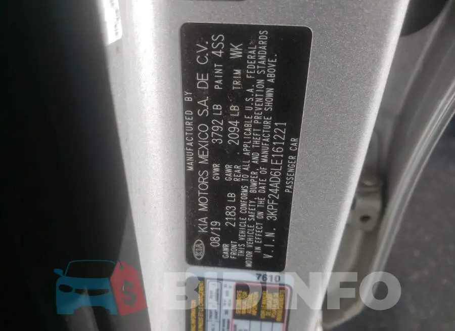 3KPF24AD6LE161221 Photo# 10