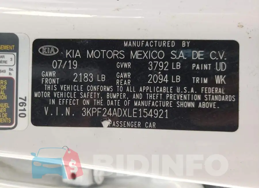 3KPF24ADXLE154921 Photo# 10