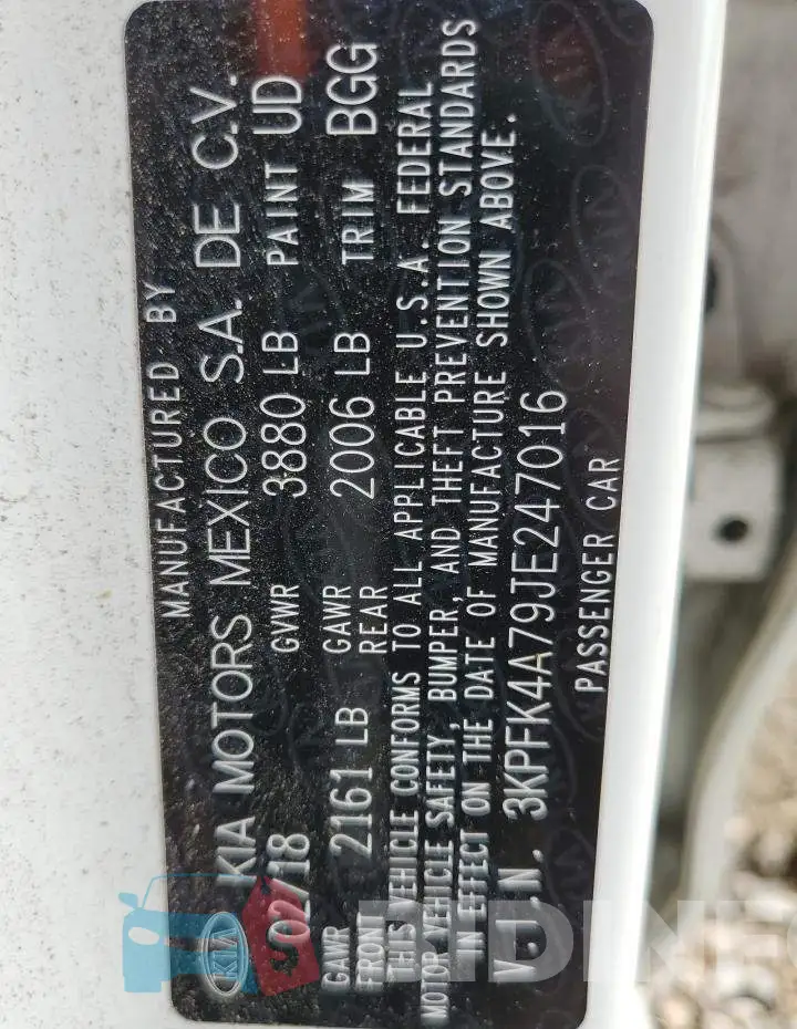 3KPFK4A79JE247016 Photo# 10
