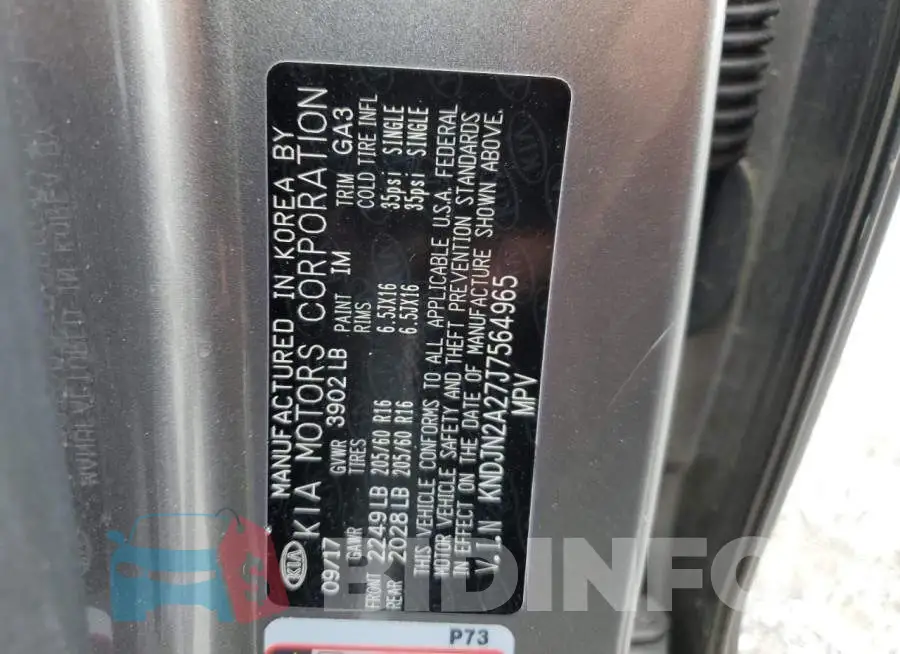 KNDJN2A27J7564965 Photo# 10