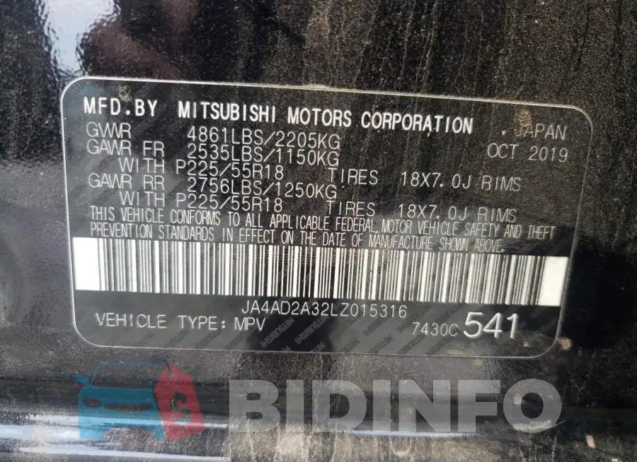 JA4AD2A32LZ015316 Photo# 10