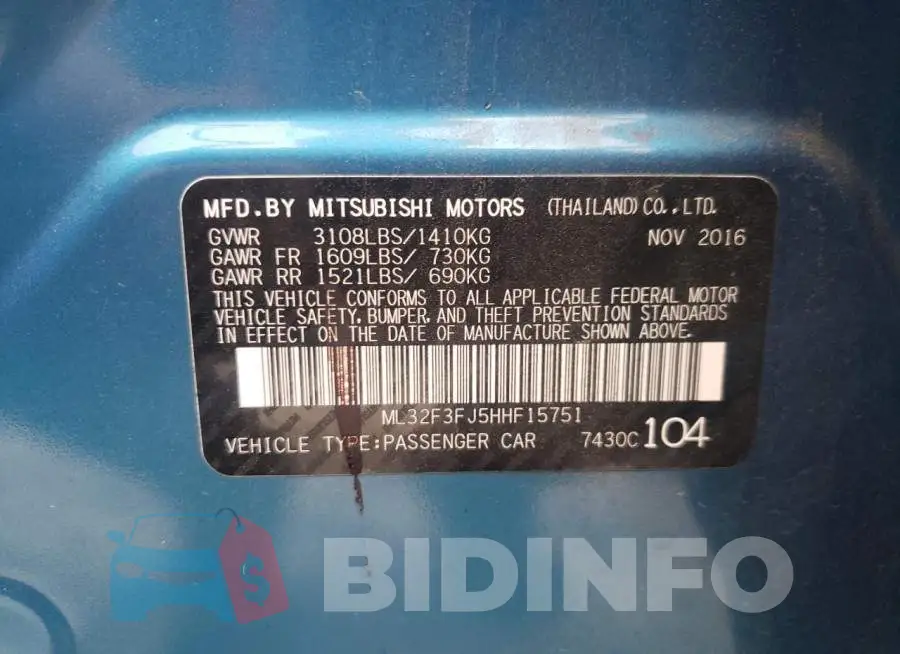 ML32F3FJ5HHF15751 Photo# 10