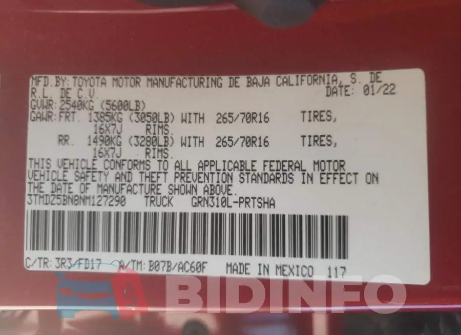 3TMDZ5BN8NM127290 Photo# 10