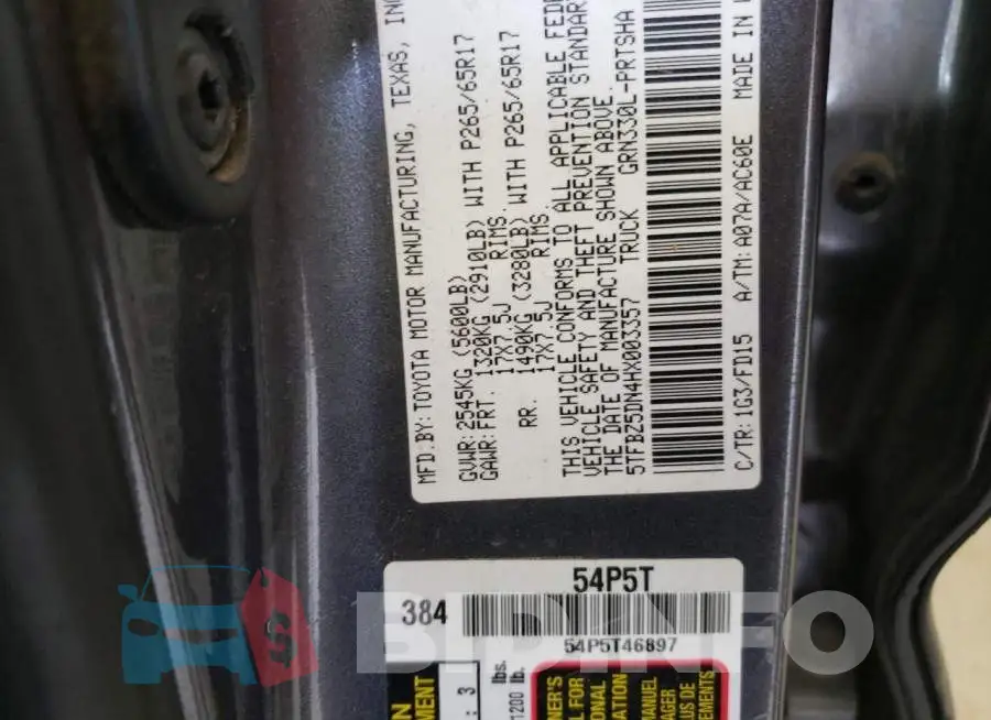 5TFBZ5DN4HX003357 Photo# 10