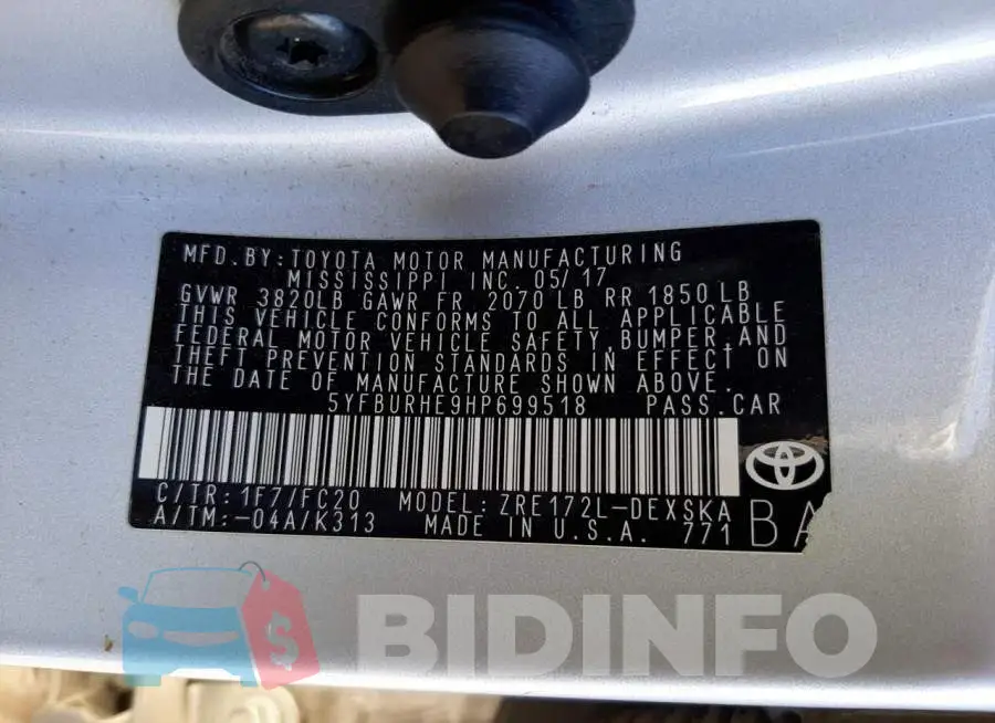 5YFBURHE9HP699518 Photo# 10