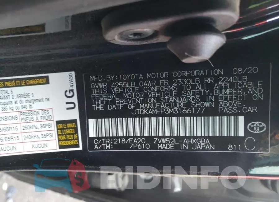 JTDKAMFP3M3166177 Photo# 10