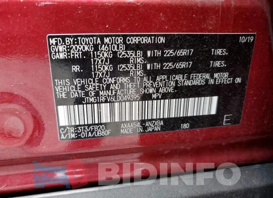 JTMG1RFV6LD049395 Photo# 10
