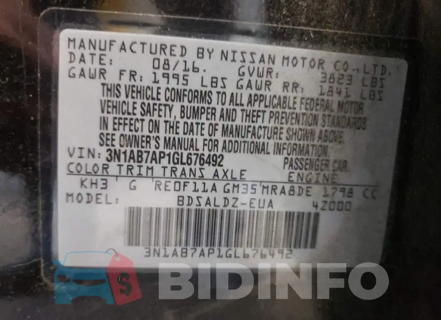 3N1AB7AP1GL676492 Photo# 10