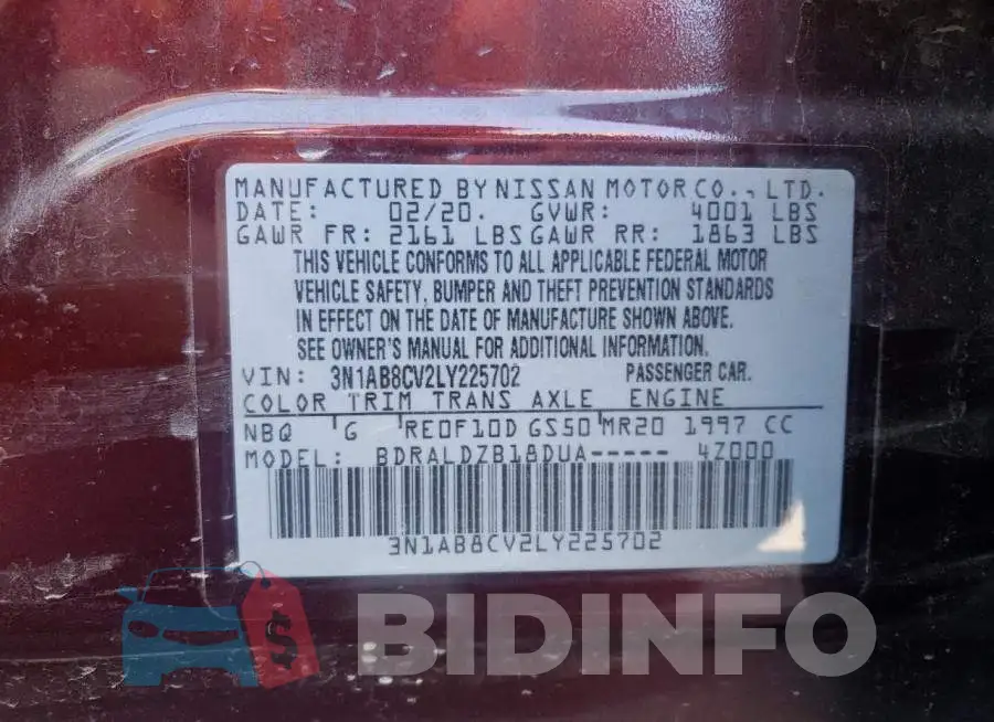 3N1AB8CV2LY225702 Photo# 10