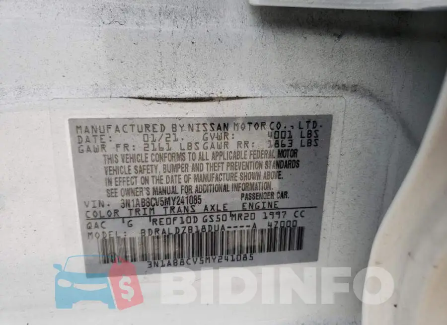 3N1AB8CV5MY241085 Photo# 10