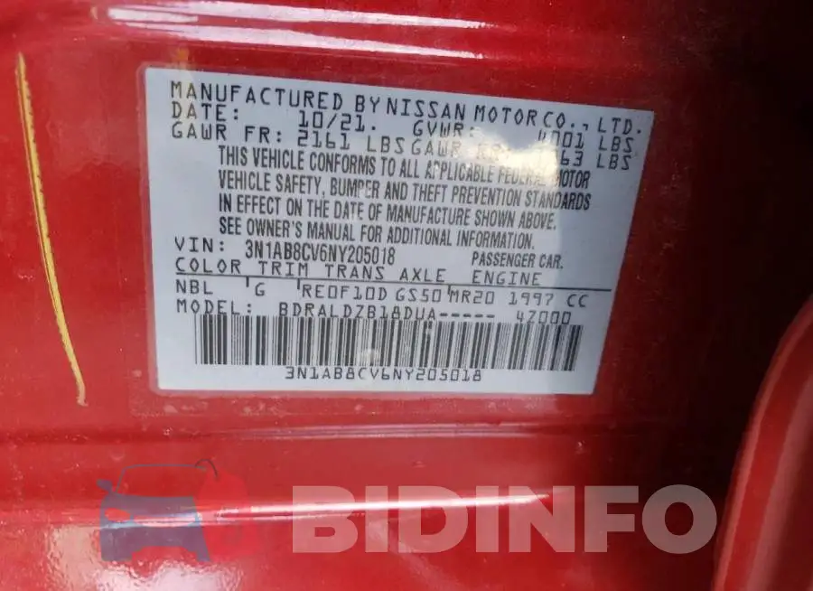 3N1AB8CV6NY205018 Photo# 10
