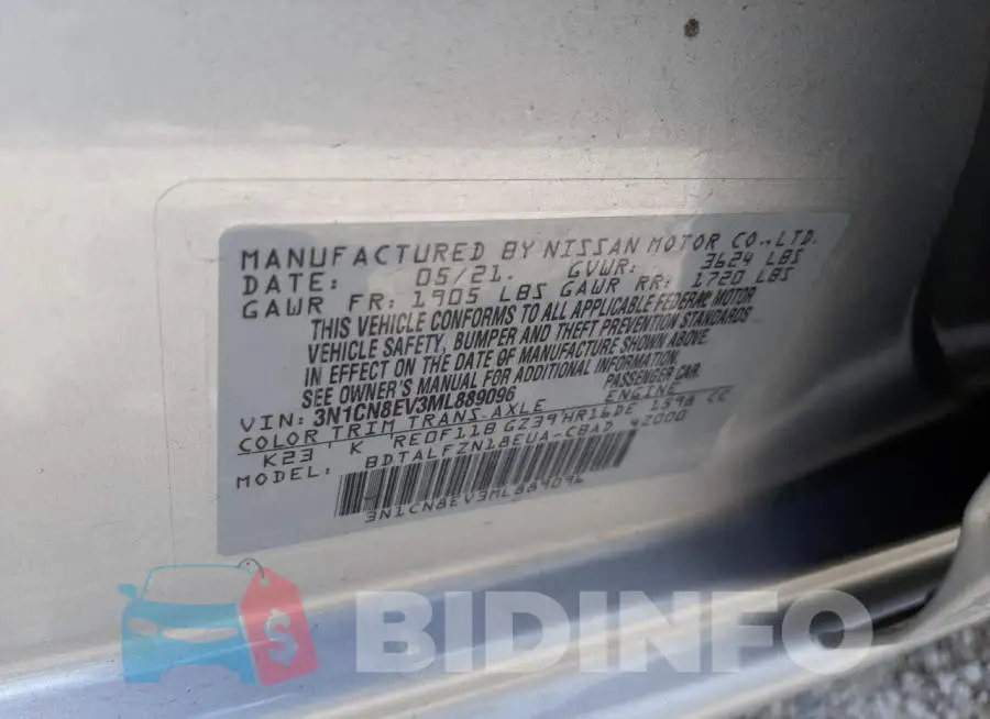 3N1CN8EV3ML889096 Photo# 10