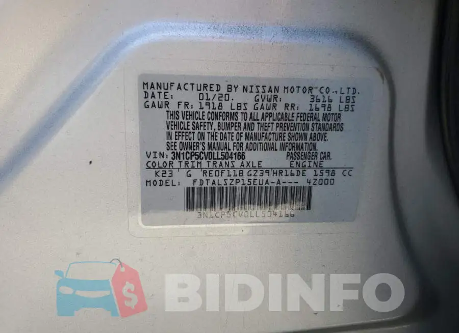 3N1CP5CV0LL504166 Photo# 10