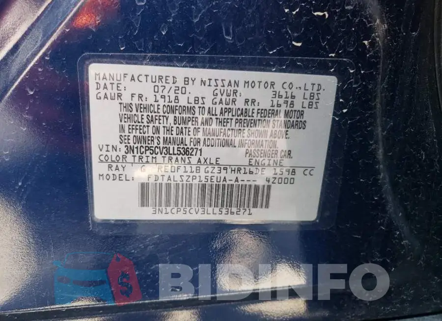 3N1CP5CV3LL536271 Photo# 10
